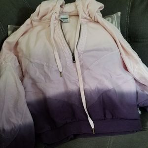 Pink dip dye cropped hoodie